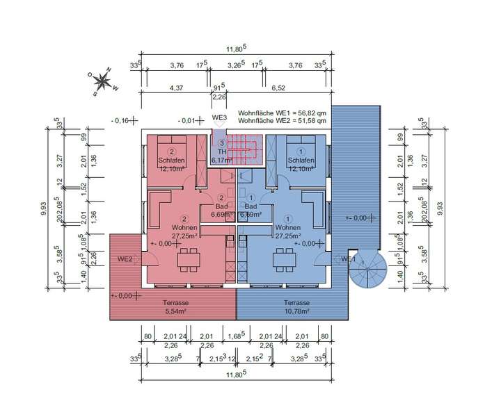 Grundriss darunterliegendes EG