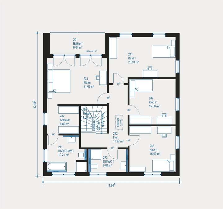 Grundriss OG - City Villa 4 V2