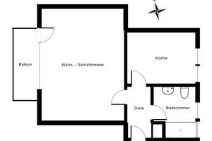Modernes 1-Zimmer-Apartment mit Balkon in beliebter Lage in Düsseldorf - Kaiserswerth – Die vollständige Adresse der Immobilie erhältst du vom Anbieter., 40489 Kaiserswerth, Düsseldorf – Vorschaubild 11