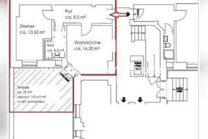 Tauschwohnung: 1,5 Zimmer Wohnung gegen 3 oder 4 Zimmer Wohnung