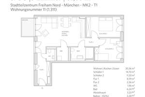 Zuhause in Freiham: Helle 3-Zimmer-Wohnung mit Balkon – Margarete-Vollmar-Str. 2, 81248 Freiham, München – Vorschaubild 7