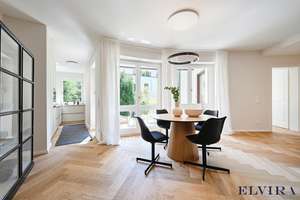 ELVIRA, Harlaching: Designoase im Grünen – 
3-Zimmer-Wohntraum mit Garten, exklusiv saniert