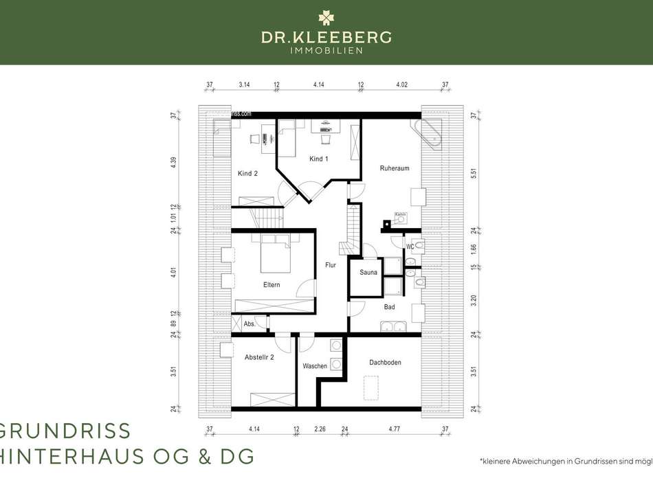 Grundriss Hinterhaus OG & DG