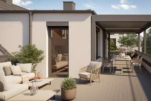 PENTHOUSE DER EXTRAKLASSE MIT PRIVATLIFT,  DACHTERRASSE MIT PERGOLA,  KAMIN- & KLIMAVORBEREITUNG