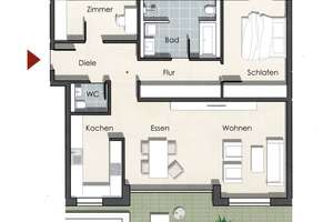 Exklusive und großzügige Dachgeschosswohnung mit sonniger Dachterrasse im Herzen von Vöhringen – Die vollständige Adresse der Immobilie erhältst du vom Anbieter., 89269 Vöhringen – Vorschaubild 16