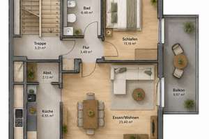 Stilvoll wohnen mit Süd- und Ostbalkon++Decker Immobilien++ – Die vollständige Adresse der Immobilie erhältst du vom Anbieter., 81735 Ramersdorf, München – Vorschaubild 2