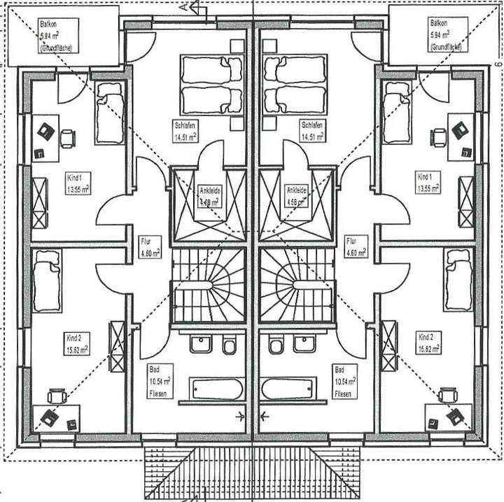 Grundriss Obergeschoss