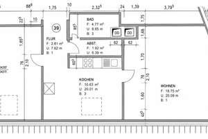 helle renovierte 2-Zimmer-Wohnung 52m² im Dachgeschoß Einbauküche Duschbad in Heide – Meldorfer Str. 184, 25746 Heide – Vorschaubild 9