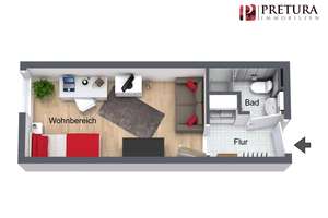 Modernisiertes und teilmöbliertes 1-Zimmerapartment in unmittelbarer Nähe zur Universität Mannheim – 68159 Innenstadt/Jungbusch, Mannheim – Vorschaubild 3