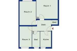 Renovierungsbedürftige Dreizimmerwohnung im 3. OG, ohne Aufzug – Heilmannring 20, 13627 Charlottenburg-Nord, Berlin – Vorschaubild 9
