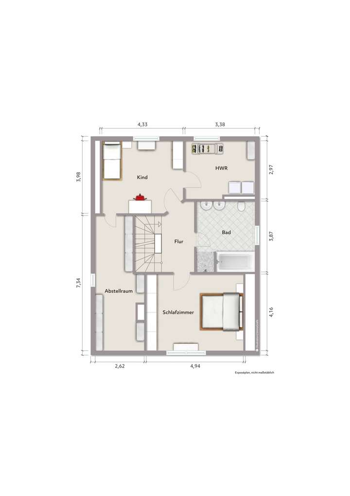 Grundriss Dachgeschoss (nicht 