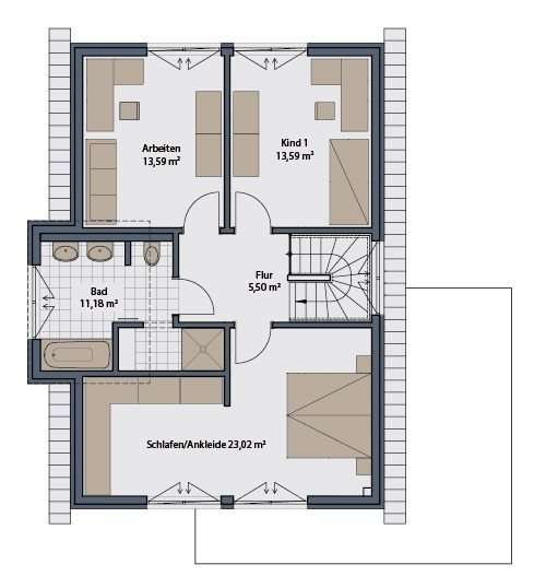 Grundriss Obergeschoss