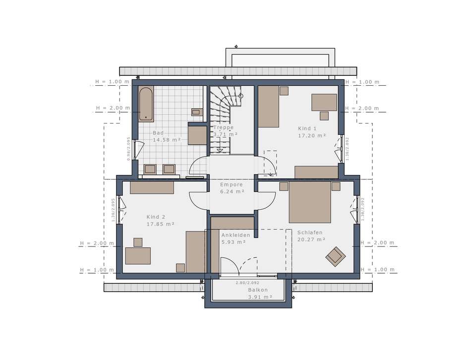 Grundriss Obergeschoss