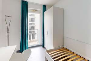Nur für Auszubildende -Möbliertes 1-Zimmer-Apartment mit Einbauküche und kleiner Terrasse – 60486 Bockenheim, Frankfurt am Main – Vorschaubild 2