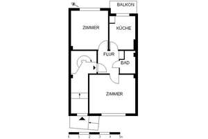 Schicke 2-Zimmer-Hochparterre-Wohnung mit Balkon – Heinrich-Hoops-Str. 17, 28719 Burg-Grambke, Bremen – Vorschaubild 4