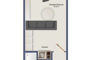 Klein aber fein! ... saniertes Studentenappartment in begehrter Lage... – Die vollständige Adresse der Immobilie erhältst du vom Anbieter., 80337 Am Schlachthof, München – Vorschaubild 6