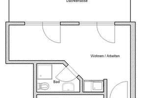 Kl. STUDENTENapartment mit Dachterrasse! 594€ inkl. BK/ HK/ WW/ eigenem Strom/ Internet. – Hermann-Wandersleb-Ring 8, 53121 Endenich, Bonn – Vorschaubild 7