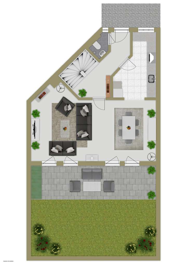 Erdgeschoss & Außenansicht