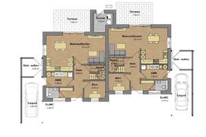 Neubau-Rechte DHH 134m² | Garten | Carport | KfW55 | Erstbezug – Wollgrasweg 22, 25792 Neuenkirchen – Vorschaubild 2