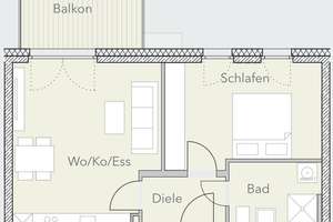 Tilly10, Grundriss Variante 9 - Wohnung mit Balkon – Tillystraße 10, 93053 Kasernenviertel, Regensburg – Vorschaubild 10