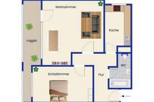 Attraktive 2-Zimmer-Eigentumswohnung mit hervorragender Anbindung in Augsburg-Schwabencenter – Die vollständige Adresse der Immobilie erhältst du vom Anbieter., 86161 Wolfram-und Herrenbachviertel, Augsburg – Vorschaubild 8