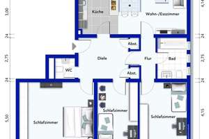 Krefeld-Bismarckviertel: Vierzimmerwohnung mit zwei Loggien und zwei Tiefgaragenstellplätzen – Die vollständige Adresse der Immobilie erhältst du vom Anbieter., 47799 Cracau, Krefeld – Vorschaubild 15