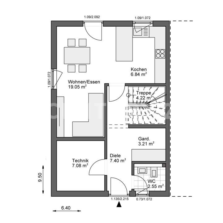 Möglicher Grundriss