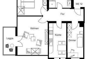WEITBLICK FÜR KAPITALANLEGER | Vermietete 3-Raum-Wohnung mit Dachloggia – 4249 Großzschocher, Leipzig – Vorschaubild 7