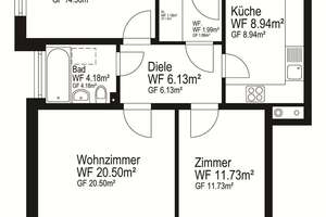 Attraktive 3-Zi-Whg. mit Balkon & Aufzug in München-Hadern – Die vollständige Adresse der Immobilie erhältst du vom Anbieter., 81375 Neuhadern, München – Vorschaubild 8