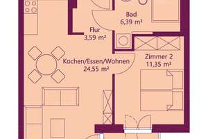 Erstbezug: Moderne 2-Zimmerwohnung mit gehobener Ausstattung, EBK und guter Energieeffizienz! – Die vollständige Adresse der Immobilie erhältst du vom Anbieter., 12489 Adlershof, Berlin – Vorschaubild 2