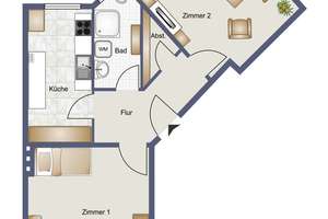 vermietete 2-Zimmer-Eigentumswohnung mit Sonnen-Balkon zum Hof Nähe Volkspark Wilmersdorf – Die vollständige Adresse der Immobilie erhältst du vom Anbieter., 10715 Wilmersdorf, Berlin – Vorschaubild 5