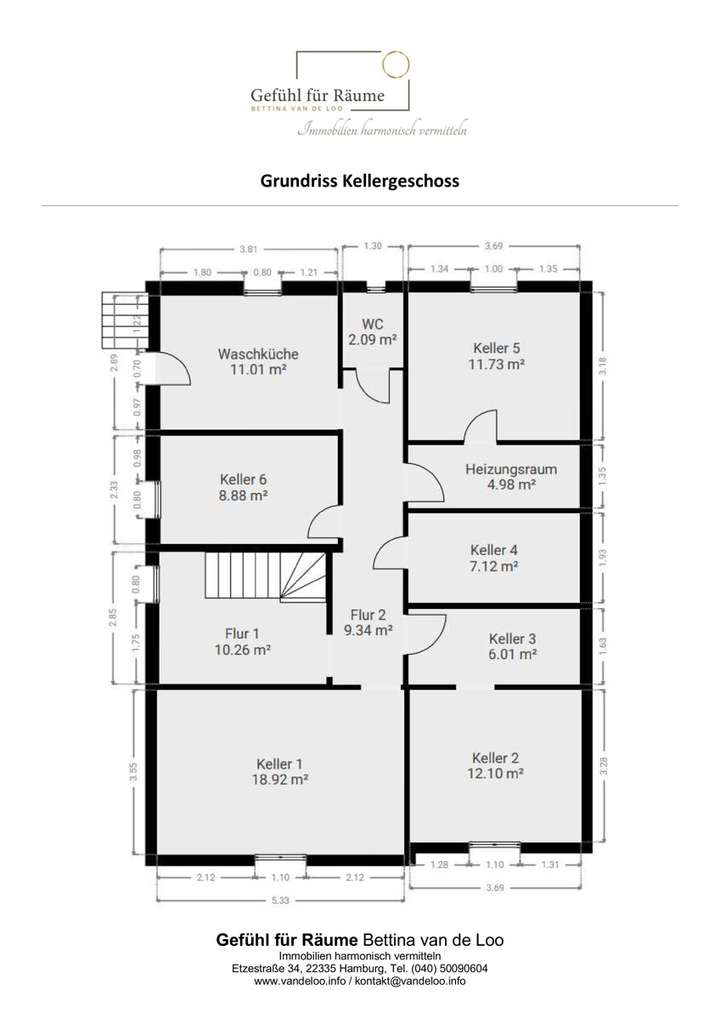 Kellergeschoss Grundriss mit L
