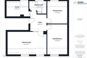 Charmante Dachgeschosswohnung mit 96m² Wohn-Nutzfläche! Möglichkeit zur Maisonette in Nürnberg Thon – Die vollständige Adresse der Immobilie erhältst du vom Anbieter., 90425 Wetzendorf, Nürnberg – Vorschaubild 11