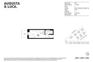 Domizil für Singles! Modernes 1-Zimmer-Apartment – Kurt-Viermetz-Straße 1g, 86150 Bahnhofs-, Bismarckviertel, Augsburg – Vorschaubild 11