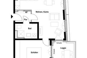 Über den Dingen wohnen – 2 Zimmer mit Loggia im 3. Obergeschoss – Die vollständige Adresse der Immobilie erhältst du vom Anbieter., 28203 Ostertor, Bremen – Vorschaubild 2
