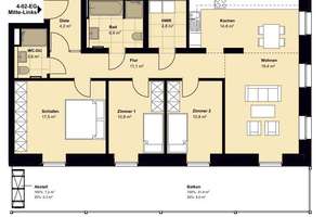 BOTHFELD | helle 4-Zimmer-Wohnung mit Parkettfußboden und Balkon  – Abendseglerweg  9, 30657 Bothfeld, Hannover – Vorschaubild 13