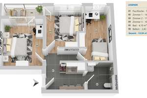 3-Zimmer-Wohnung in Forstenried – Schaffhauser Straße 6, 81476 Forstenried, München – Vorschaubild 10