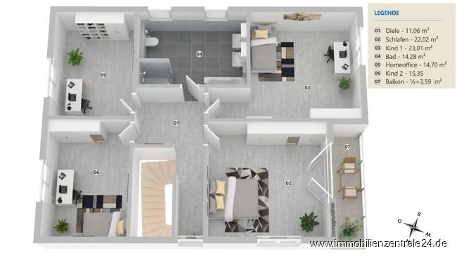 Grundriss Obergeschoss