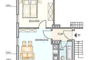 1,5 Zimmer Dachgeschoßwohnung – Markweg 10, 59073 Heessen, Hamm – Vorschaubild 2