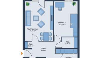 Elegante 3-Zimmer-Wohnung mit Westbalkon in Top-Lage Mainz-Gonsenheim – bezugsfrei! – Die vollständige Adresse der Immobilie erhältst du vom Anbieter., 55122 Gonsenheim, Mainz – Vorschaubild 2
