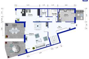 Moderne Wohnung über zwei Ebenen in Hamburg mit großzügiger Wohnfläche, Balkon und Tiefgaragenst – Die vollständige Adresse der Immobilie erhältst du vom Anbieter., 22529 Lokstedt, Hamburg – Vorschaubild 3
