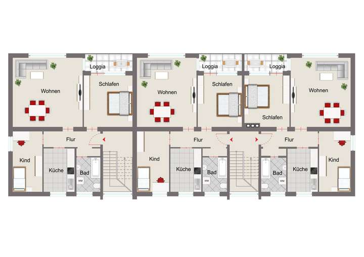 Erd- bzw. Obergeschoss