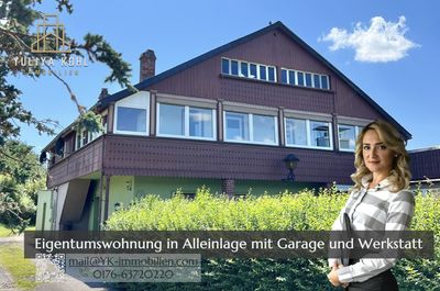 ⏰JETZT PREISREDUZIERT⏰ETW im Schweizer Haus in Alleinlage mit tollem Ausblick, Garage und Werkstatt