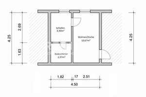 1-Zimmer-Erdgeschosswohnung im Hinterhaus – Die vollständige Adresse der Immobilie erhältst du vom Anbieter., 30449 Linden-Mitte, Hannover – Vorschaubild 7