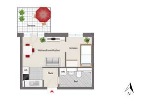 kompakte EG-Wohnung mit Südost-Terrasse – 80995 Feldmoching, München – Vorschaubild 7