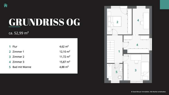Obergeschoss Grundriss