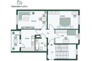 Gepflegte Denkmalanlage in Gohlis-Süd – vermietete 3-Zimmer mit Balkon – 4105 Gohlis-Süd, Leipzig – Vorschaubild 11