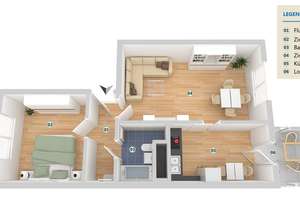 Vermietete 2-Zimmer-Wohnung mit Balkon in Berlin-Hellersdorf – modernisiert & solide kalkulierbar – Torgauer Straße 69, 12627 Hellersdorf, Berlin – Vorschaubild 10