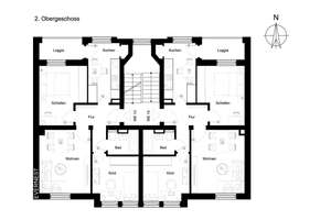 Zwei Wohnungen, eine Etage – Viele Möglichkeiten – Die vollständige Adresse der Immobilie erhältst du vom Anbieter., 4129 Eutritzsch, Leipzig – Vorschaubild 13
