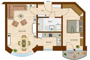 Tolle 2-Raum Wohnung mit Balkon im stilvollen Altbau – Ulmenstraße 22, 9112 Chemnitz – Vorschaubild 9